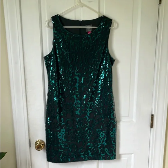vince camuto green sequin dress Strapless Short Green Homecoming Dress with Sequins Everglade / 10 main image 1